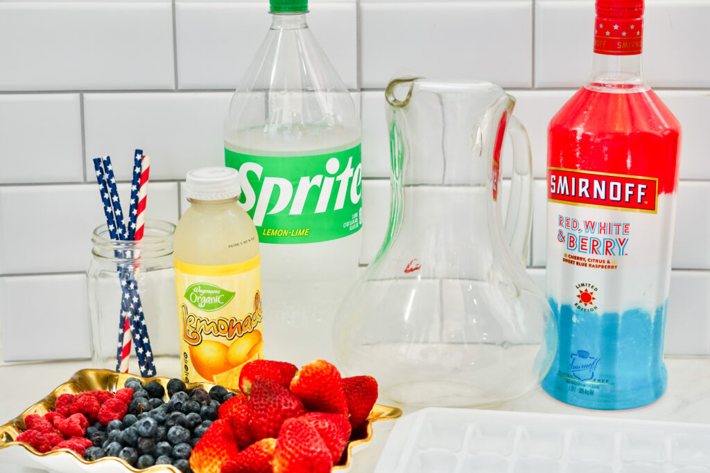 ingredients for a Smirnoff punch