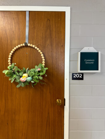 adult ministry names ideas posted outside adult Sunday school room door