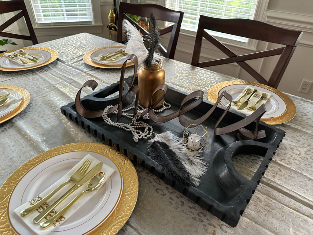 1920s decorations on table 