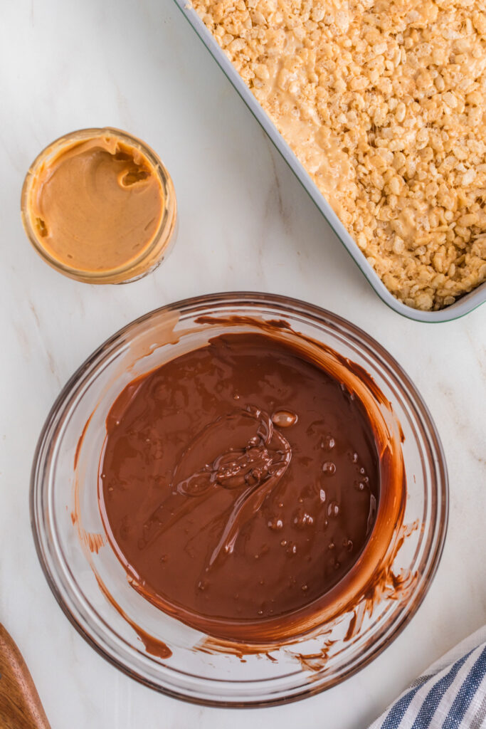 bowl of melted chocolate