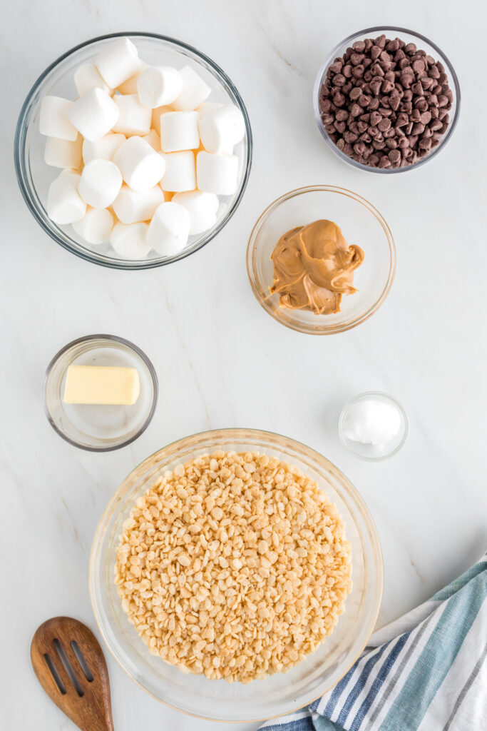 ingredients in small glass containers