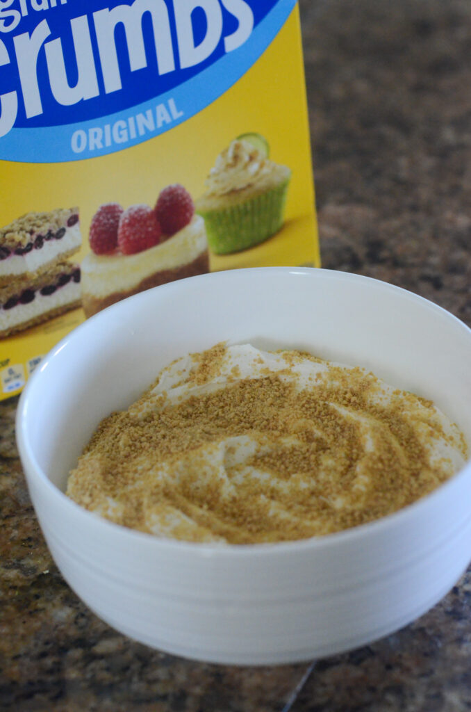 graham cracker crumbs in a bowl