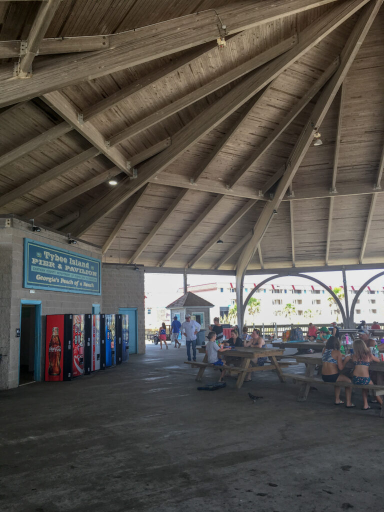 people sitting at tables in Tybee Island Pier and Pavilion