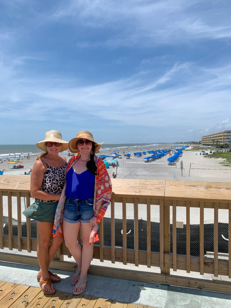 two women finding things to do on Folly Beach