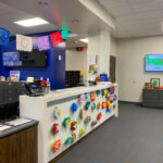 school office with Hispanic Heritage Month decorations