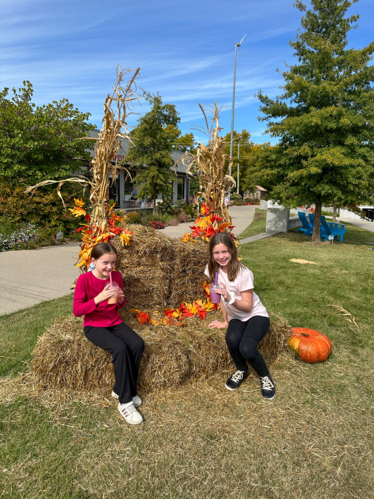 girls sitting in Shiloh Park