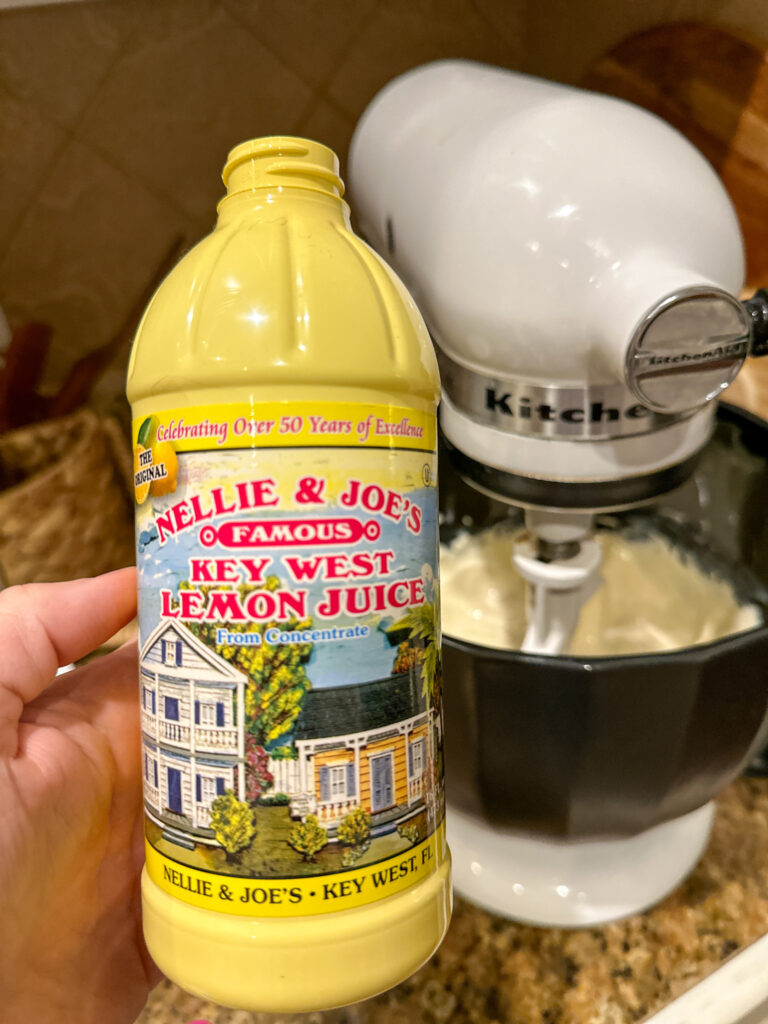 Nellie and Joe's Key West Lemon Juice in woman's hand