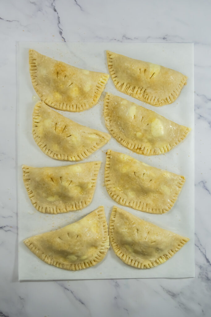 fried apple pie empanadas prepping for the oven