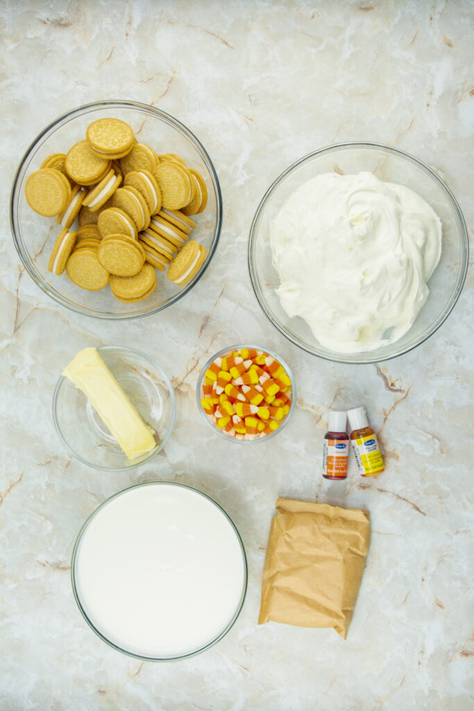 overhead view of ingredients