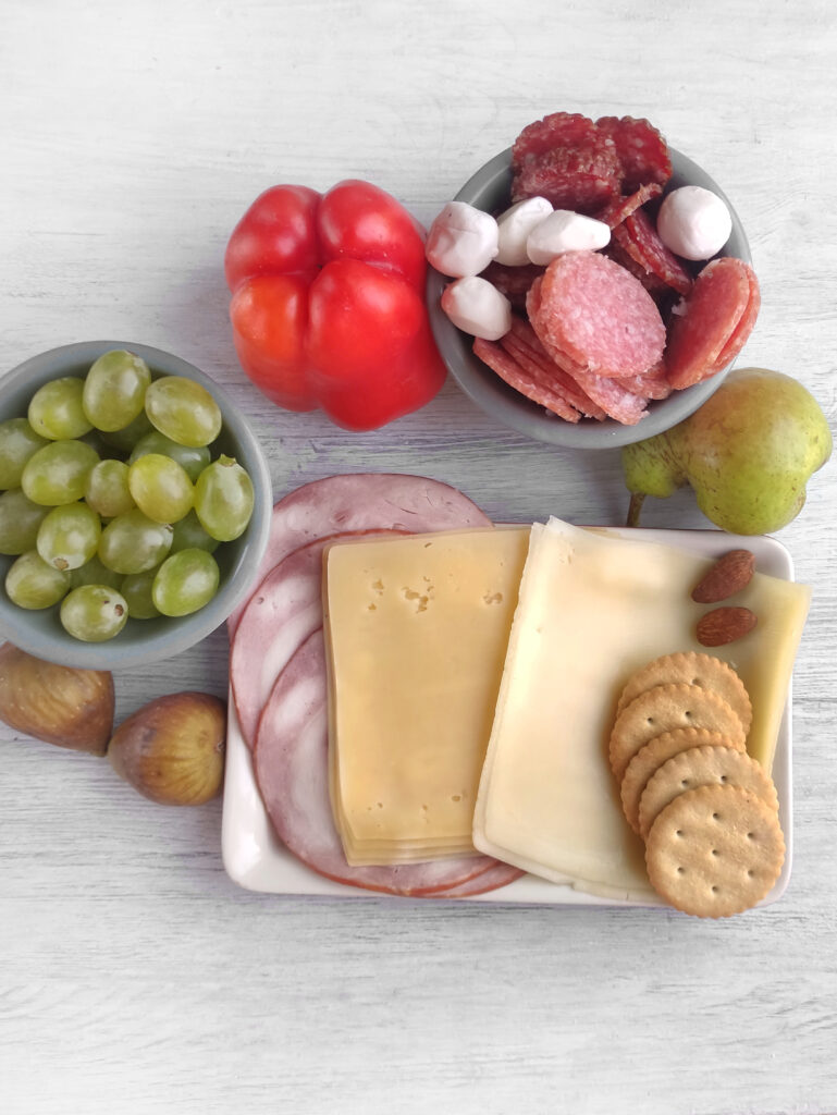 ingredients on a white table