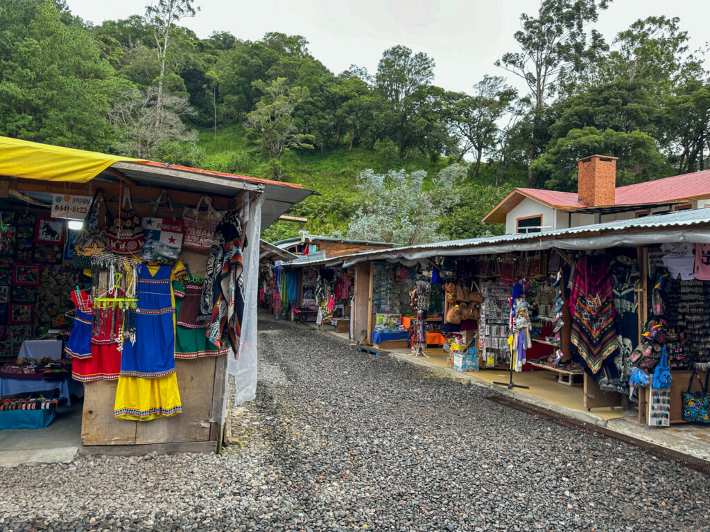 shops at artisan market in Boquete, Panama 