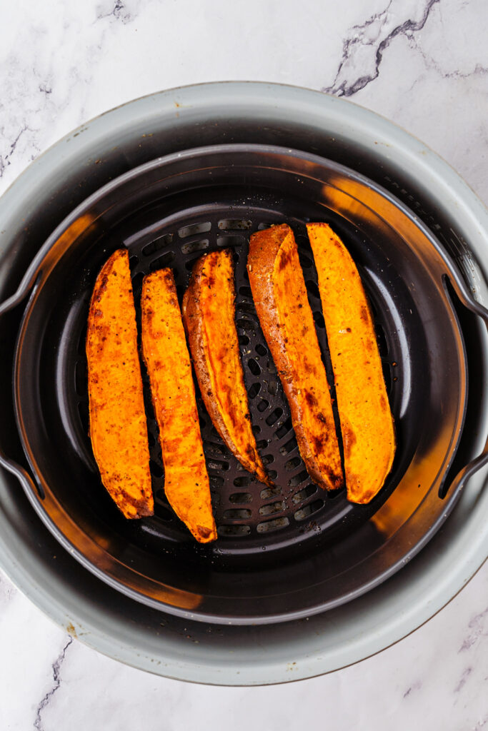 sweet potato wedges in air fryer basket