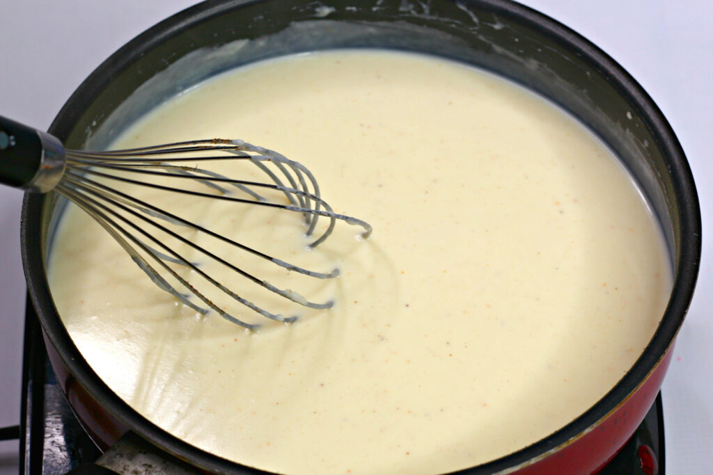 cheesy ranch sauce in pot