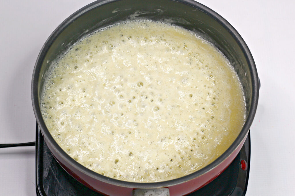 saucepan on electric burner