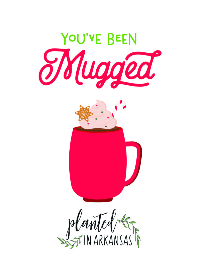 free you've been mugged printables for holiday gift game