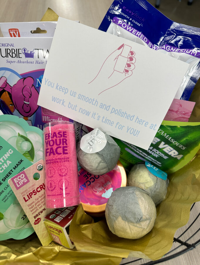 spa themed gift basket