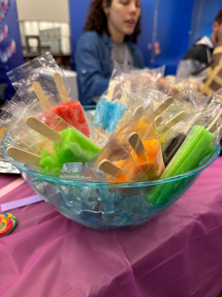 popsicles in a bowl and a sweet send off party