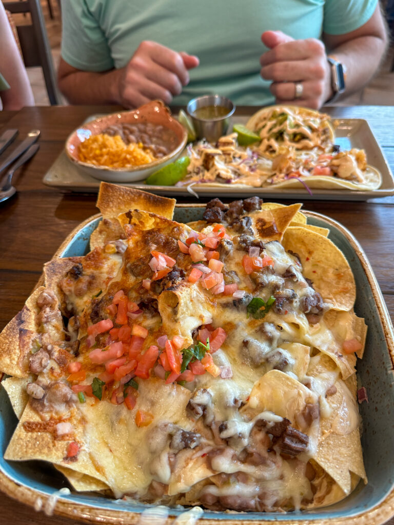 nachos from Tacos X Tequila in Okana Resort and Waterpark in Oklahoma City